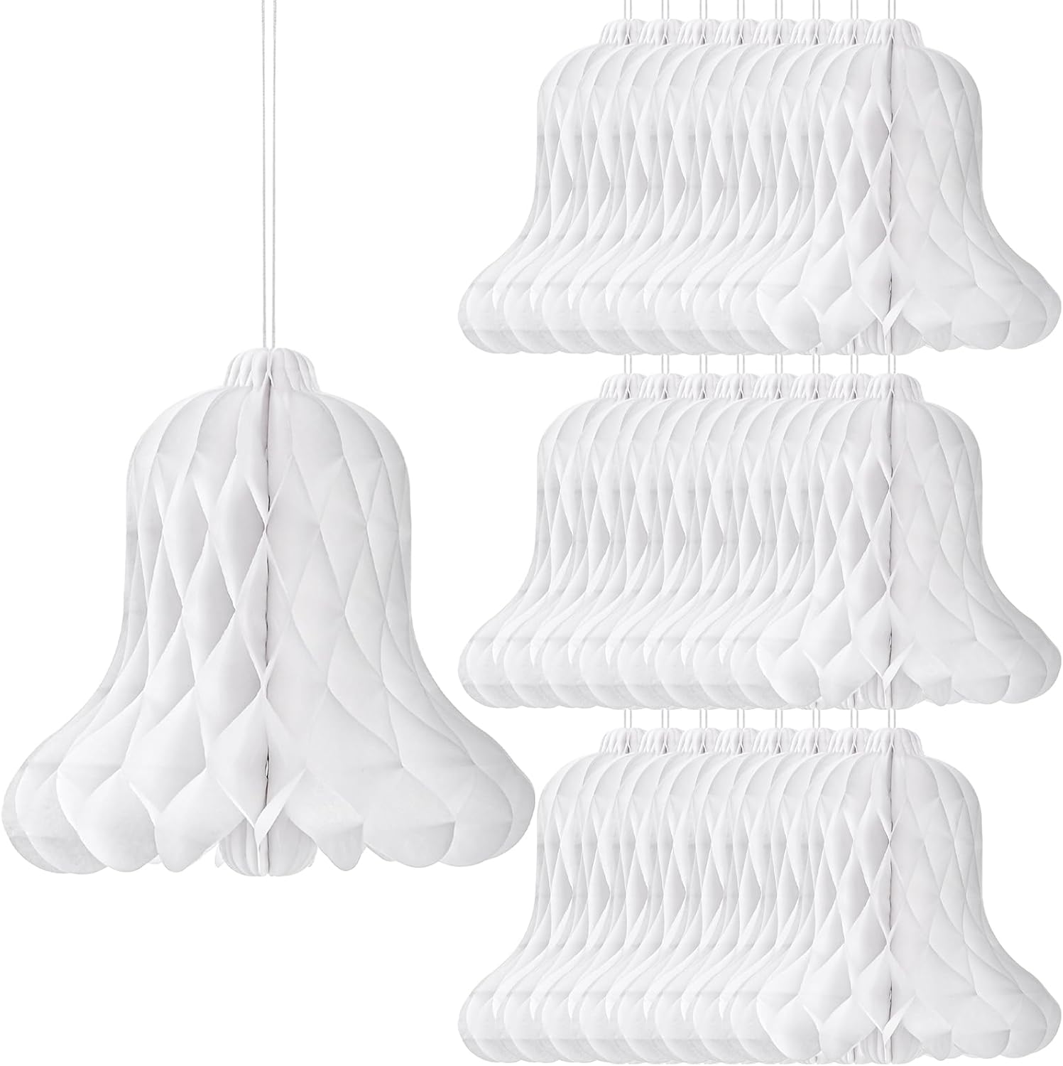 Hiceeden 24 Piece Paper Wedding Bells Decor Set