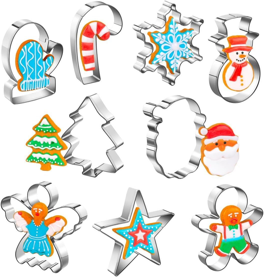 Wmtidene Christmas Cookie Cutters Set of 9