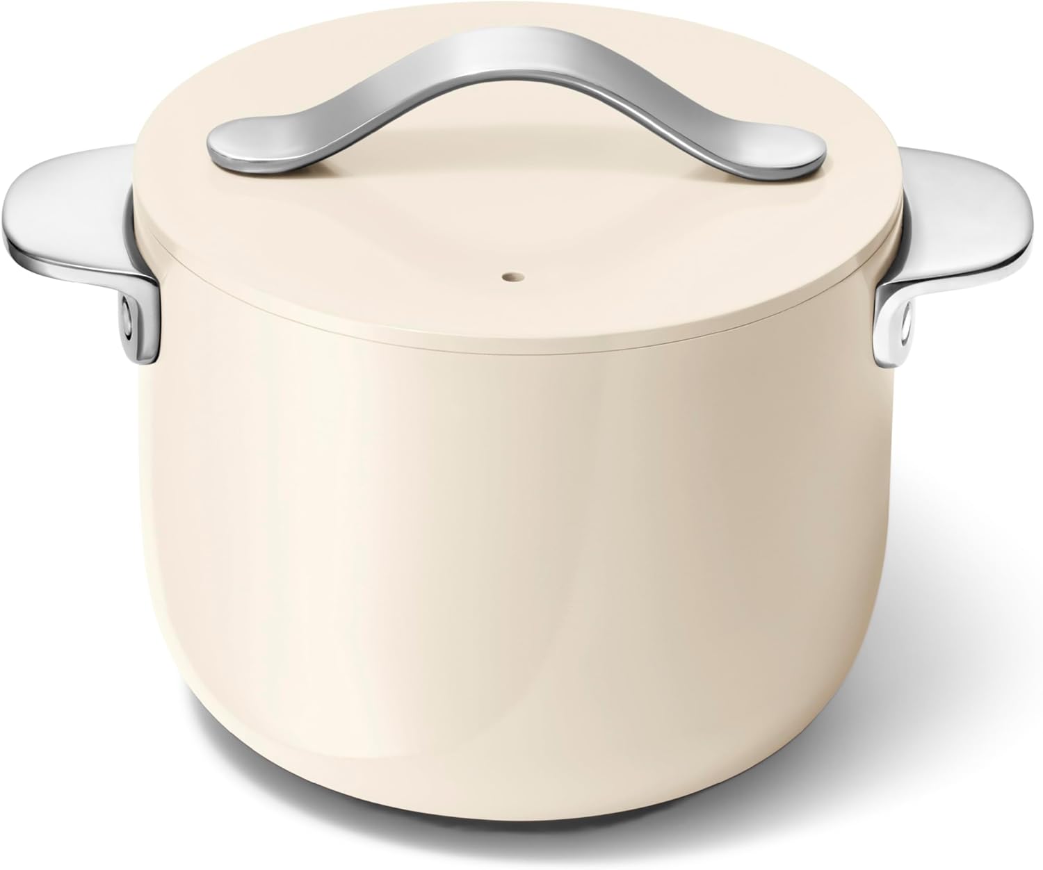 Caraway Petite Cooker 2 Qt Ceramic Coated Pot Cream
