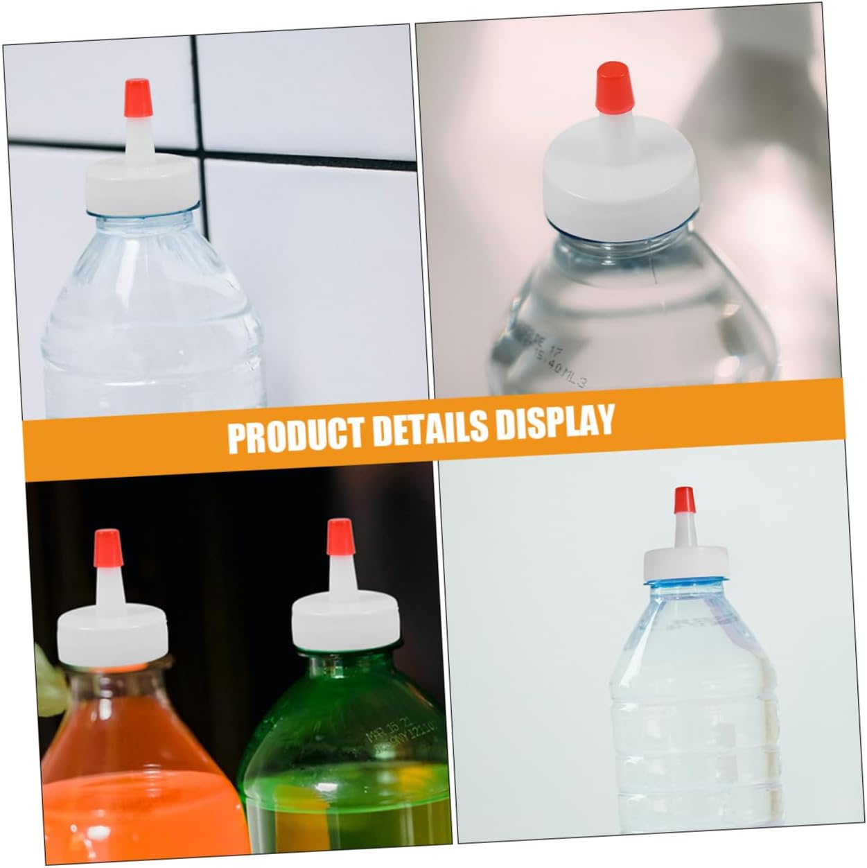Plastic Replacement Bottle Caps for Soda and Squeeze Bottles Leak Resistant Seals