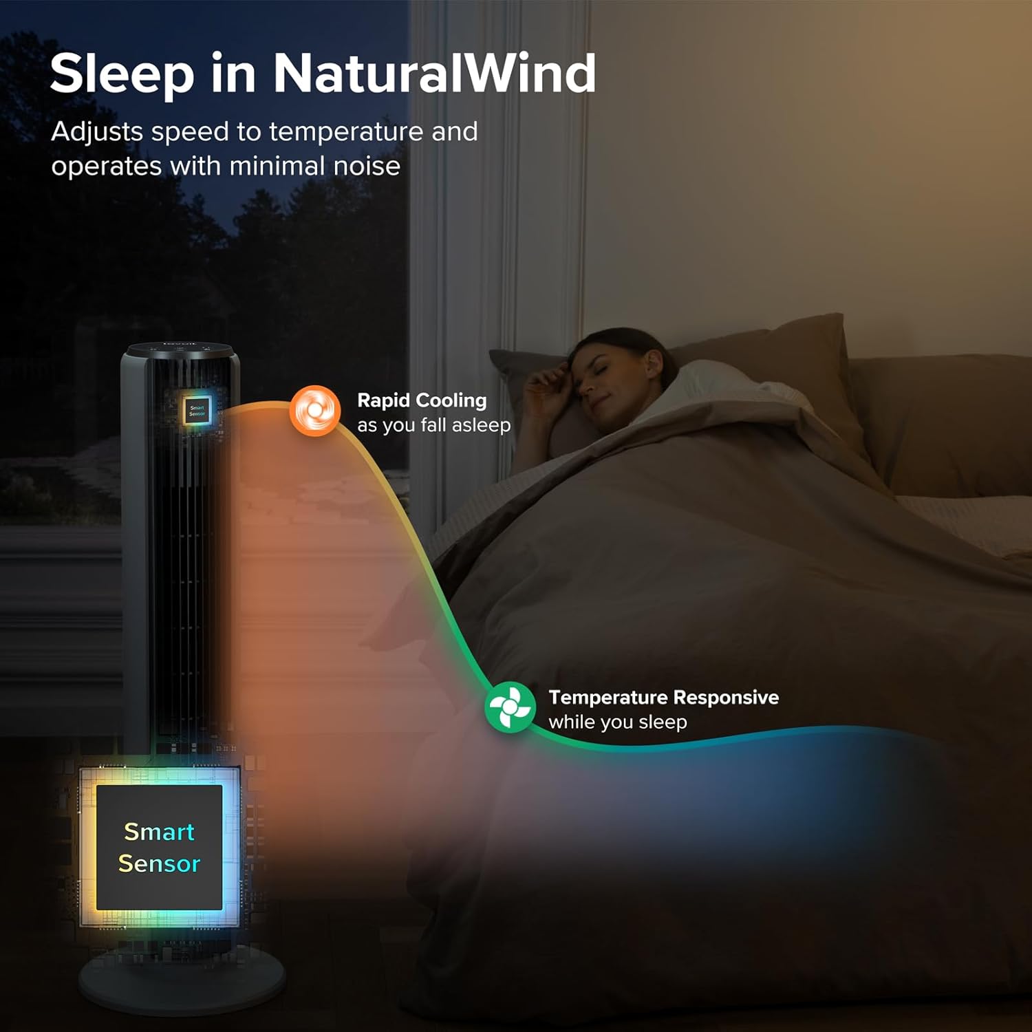 LEVOIT Tower Fan with Quiet Operation and 5 Speeds