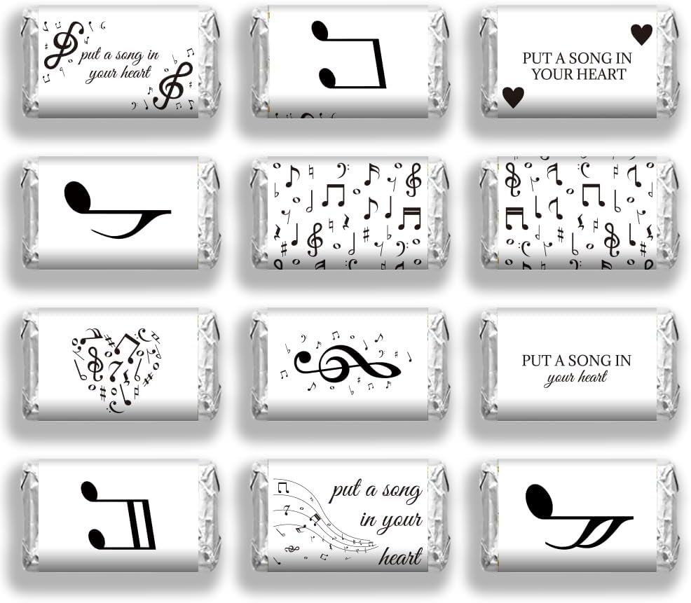 Arricraft 120 Pcs Musical Note Candy Wrappers