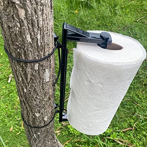 YYST Portable Paper Towel Holder with 2 Hooks