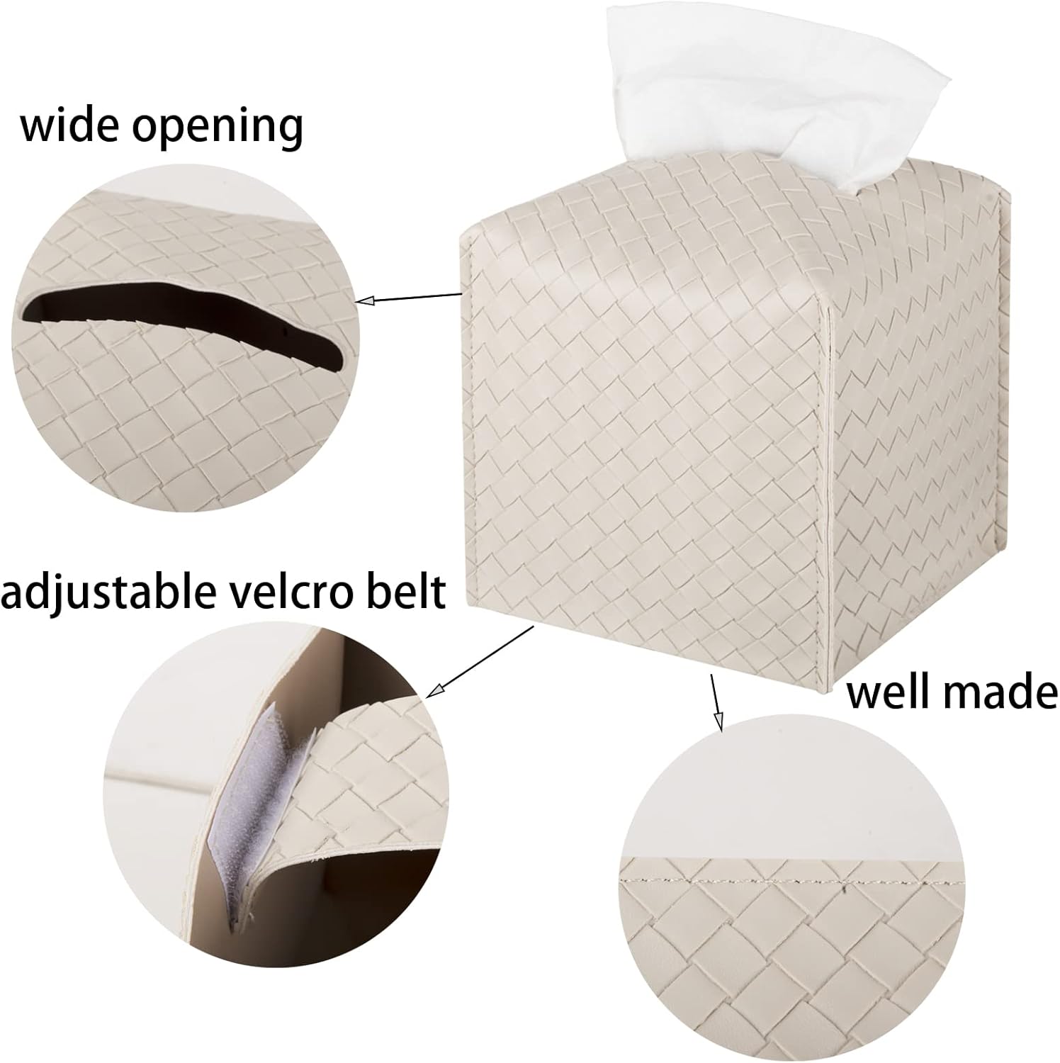 Zoocatia Tissue Box Cover Holder for Bathroom Vanity Car Tabletop