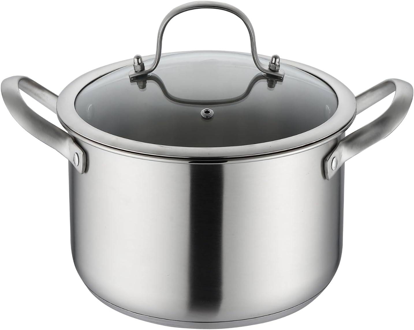 6-Quart Stainless Steel Stockpot with Tempered Glass Lid