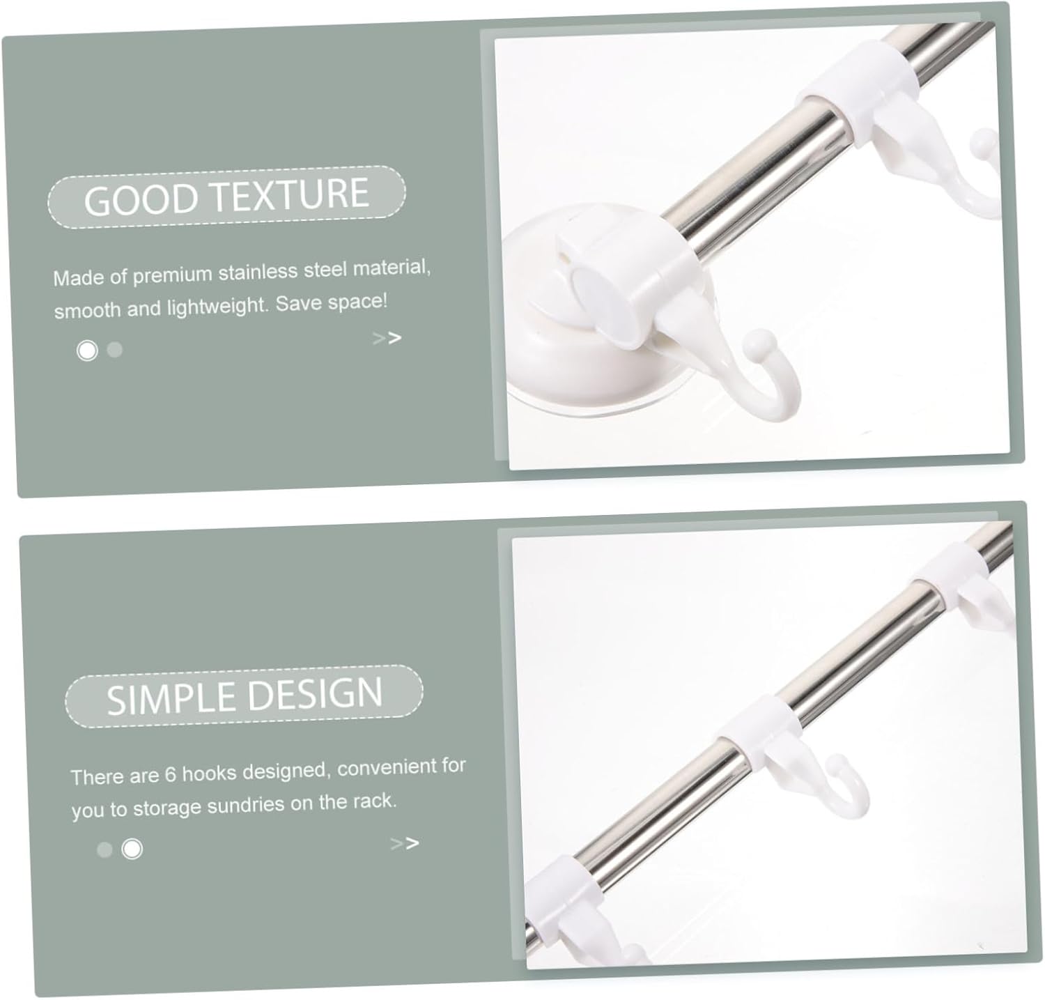 POPETPOP Adjustable Cup Towel Bar with Hooks