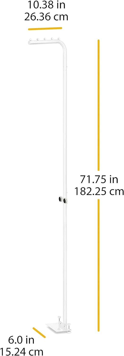 Whitmor Magnetic Laundry Valet Hanging Rod White