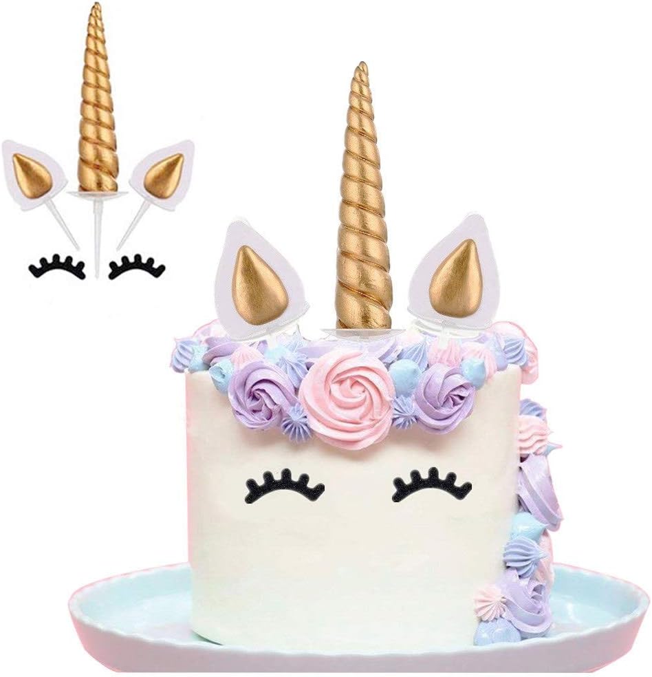 9625321410 Unicorn Cake Topper Set of 5