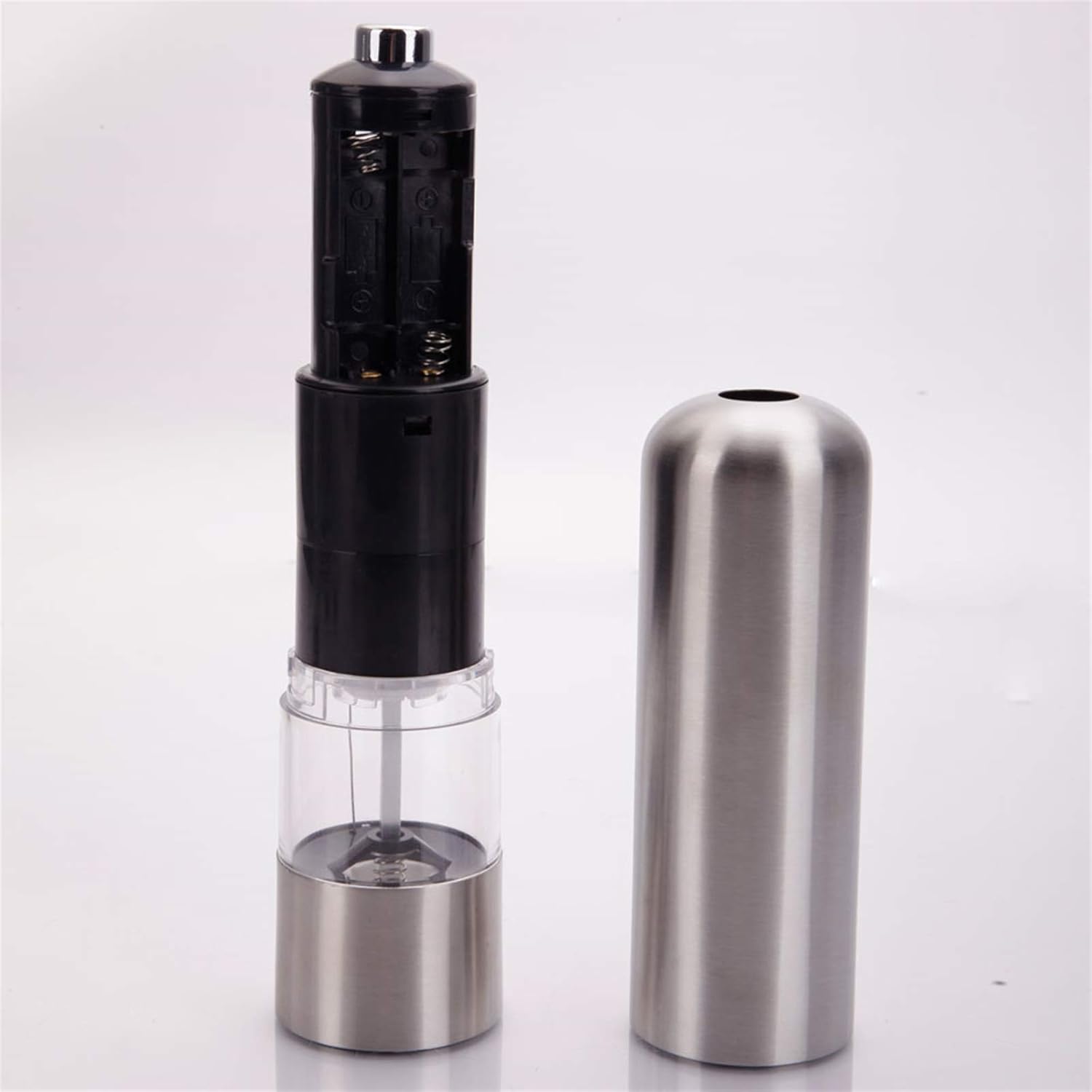 Electric Salt and Pepper Grinder Set with Battery Power
