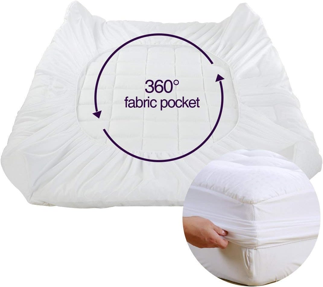 EASELAND Queen Mattress Pad 60x80 Inch Deep Pocket Cooling Topper