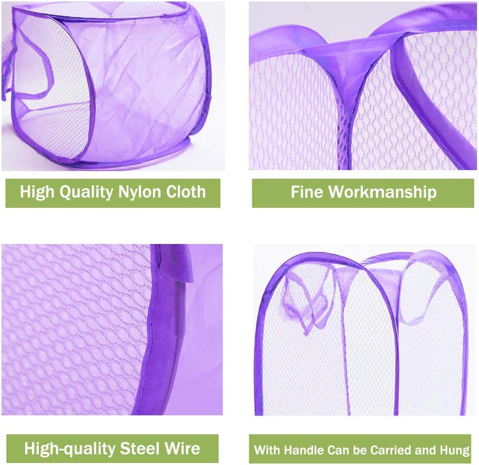 RZJZGZ Foldable Pop-Up Laundry Hamper 2 Pack