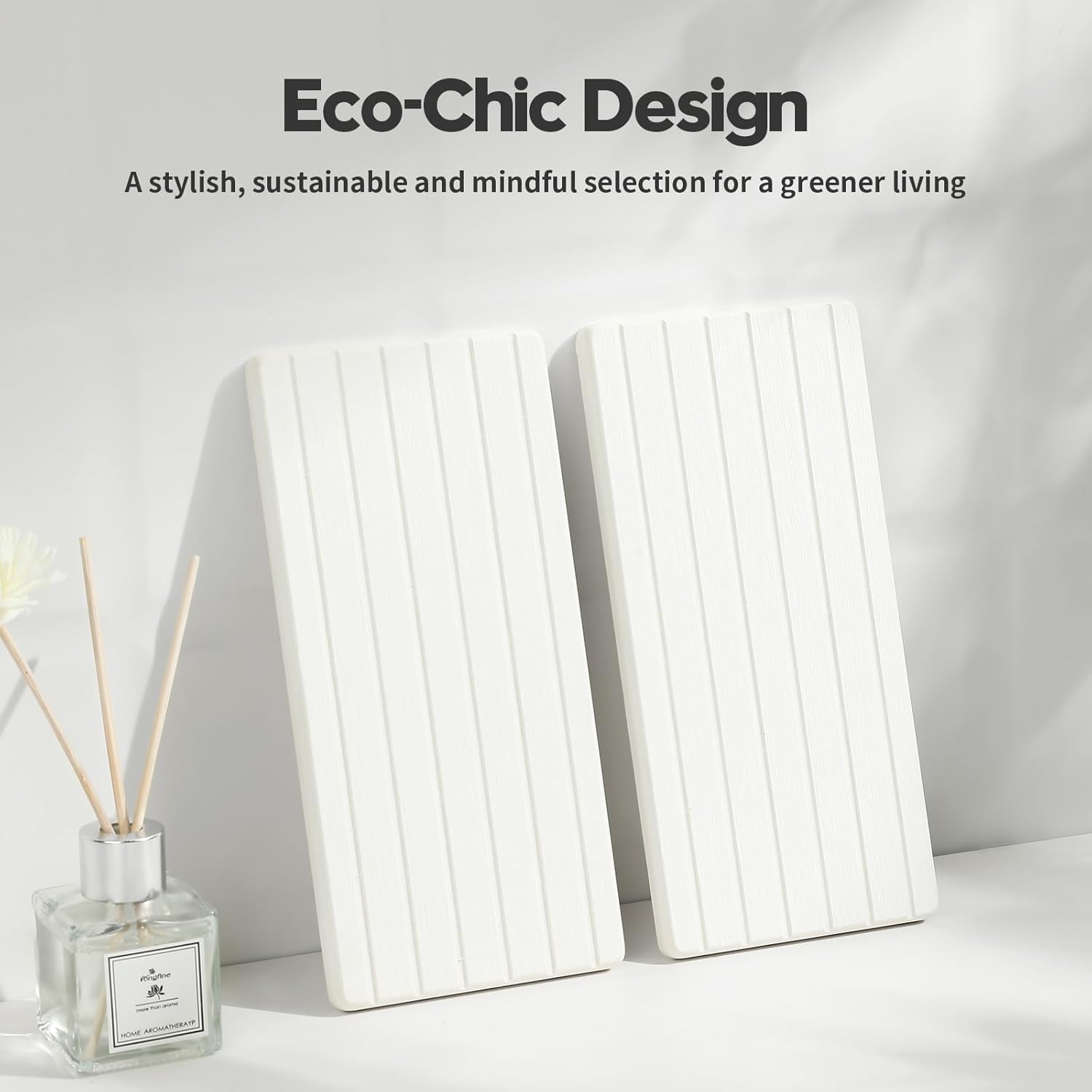 2pcs Water Absorbing Stone Drying Tray Mat For Sink Organizer