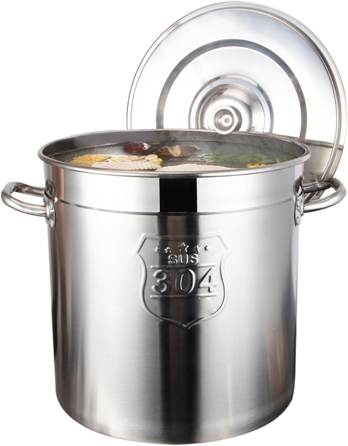 AIZYR 6L Stainless Steel Stockpot with Steel Lid