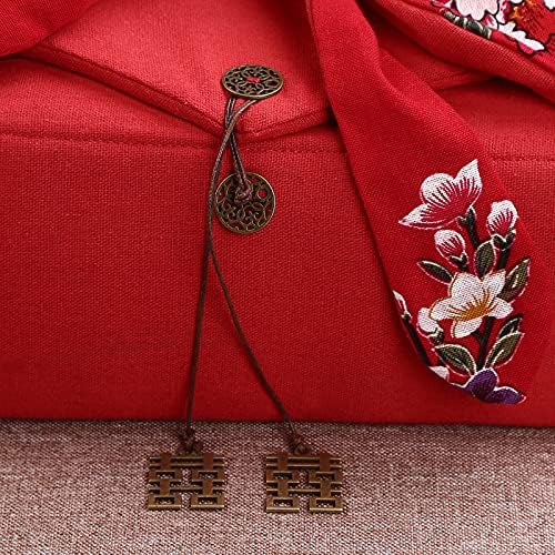 Double Happiness Porcelain Tea Set 7 Pcs Wedding Decoration