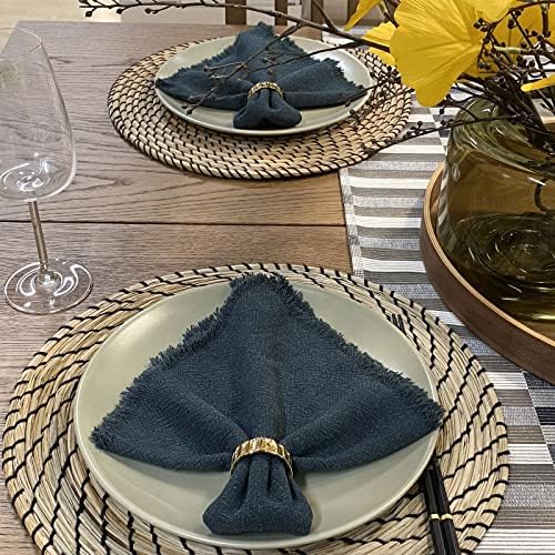 Gold Napkin Rings Set of 6 Shiny Table Decor