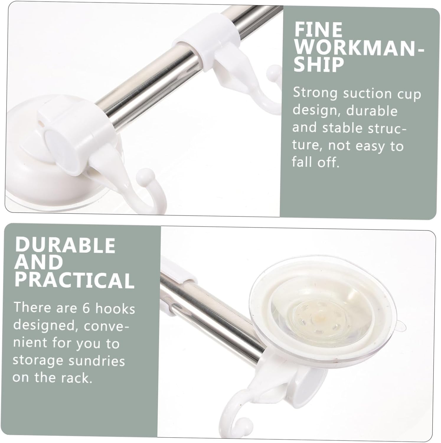 POPETPOP Adjustable Cup Towel Bar with Hooks