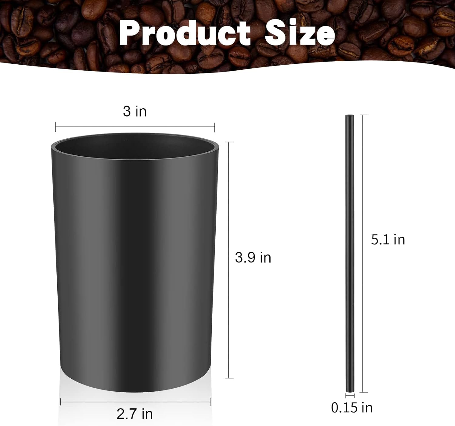 200 Pcs Black Coffee Stirrer and Holder Set