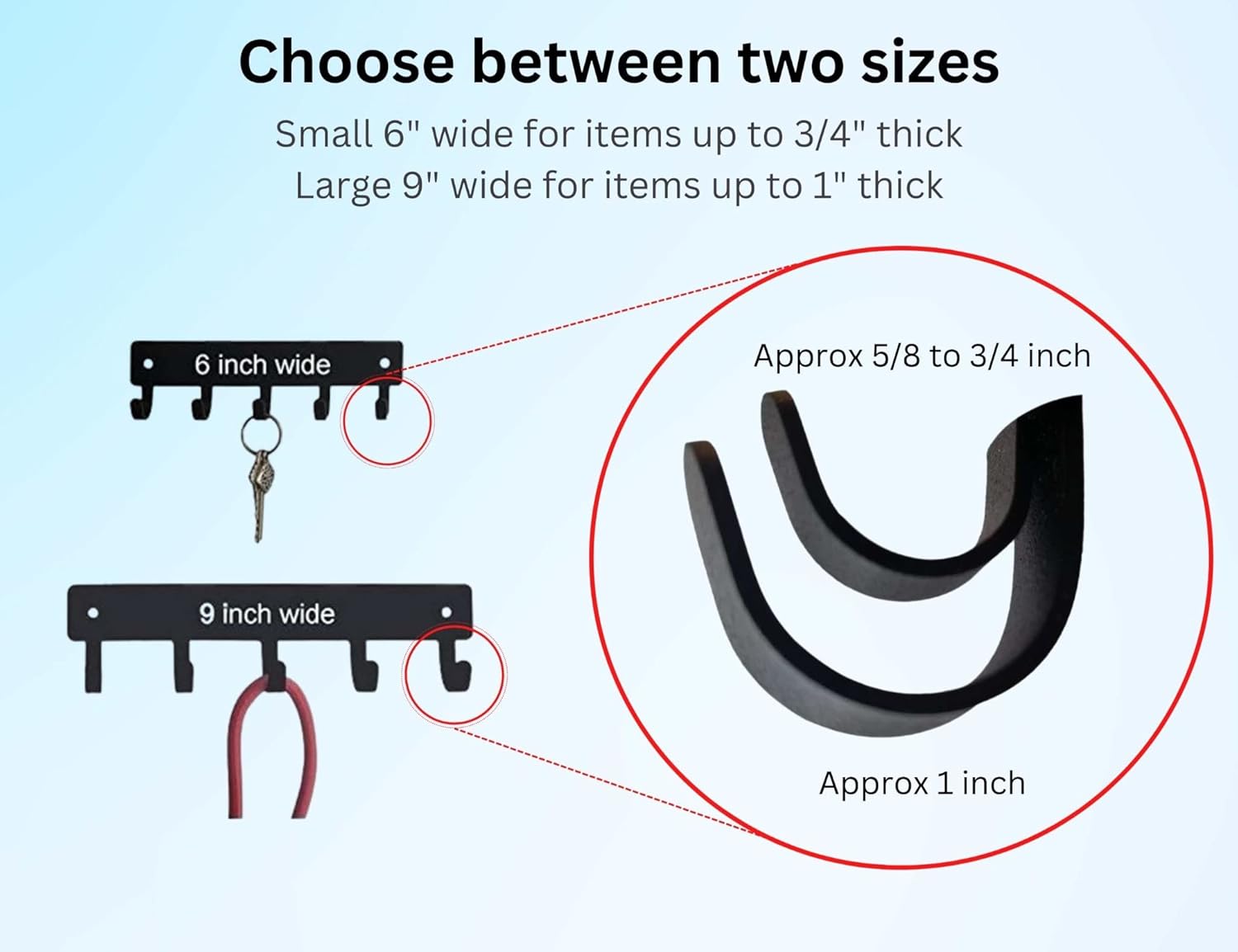 Camper Key Rack Holder - 6 Inch Wall Mounted Hook