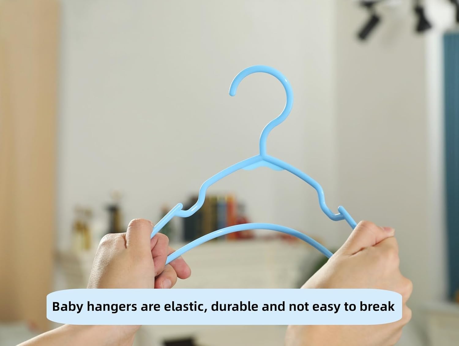 120-Piece White Plastic Baby Closet Hangers for Newborn Clothes