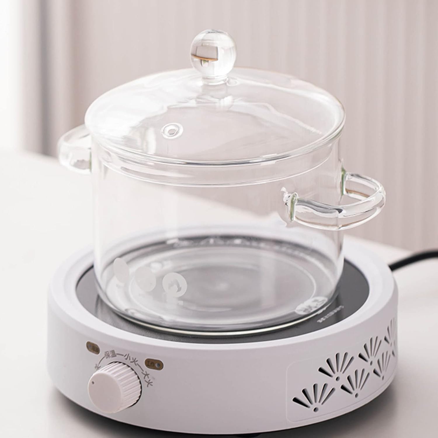 Clear Borosilicate Glass Stock Pot 1500ml