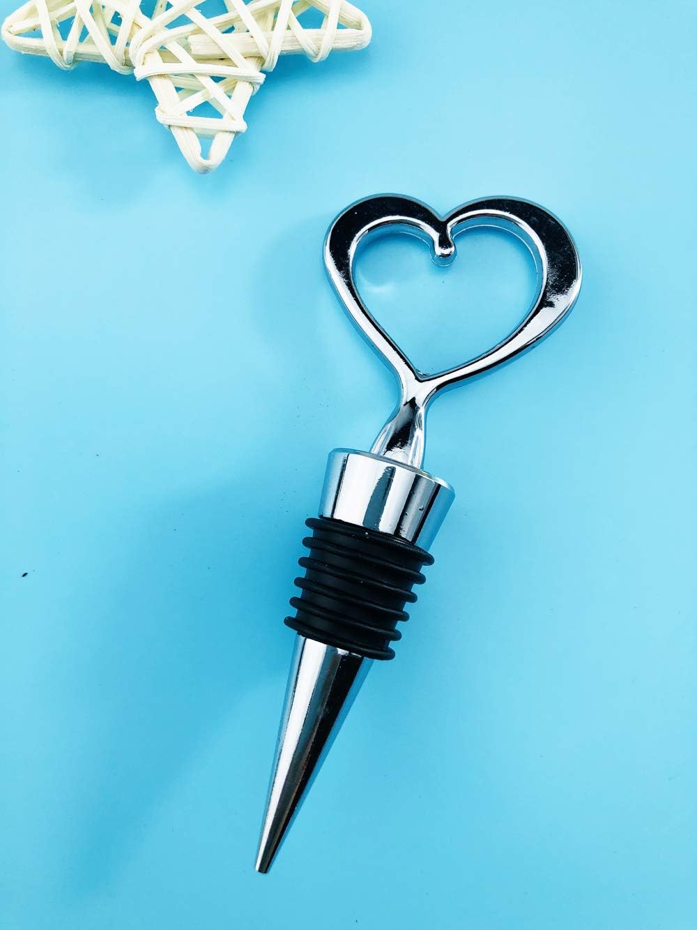 WeddParty 24 Pcs Heart Wine Stopper Gift