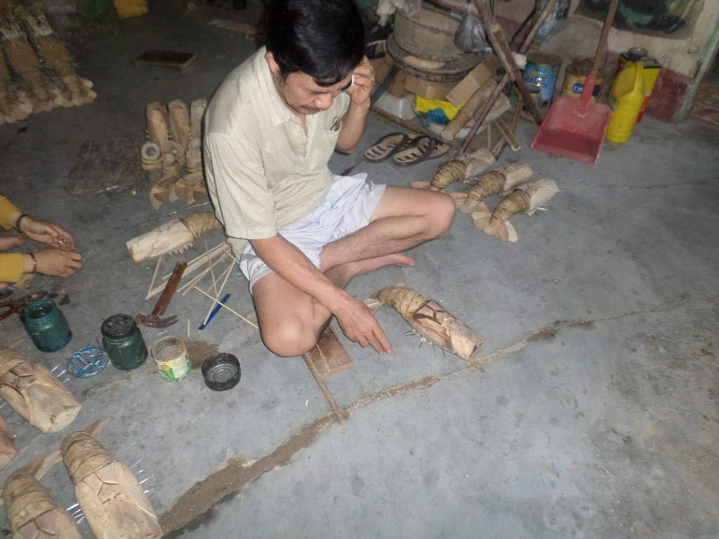 Super-Skin Handmade Bamboo Big Lobster Wall Sculpture 31 Inch