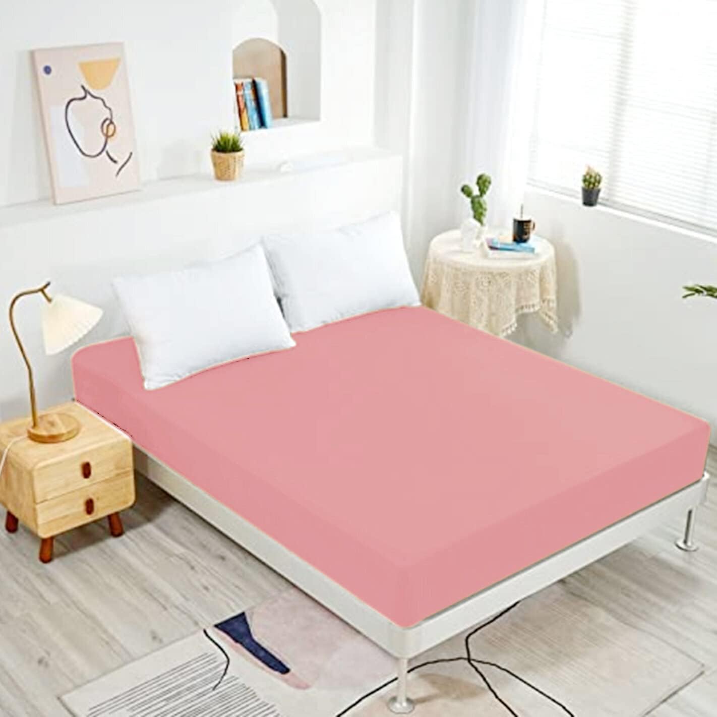 NHNHN Fitted Sheet Twin Size Soft Microfiber