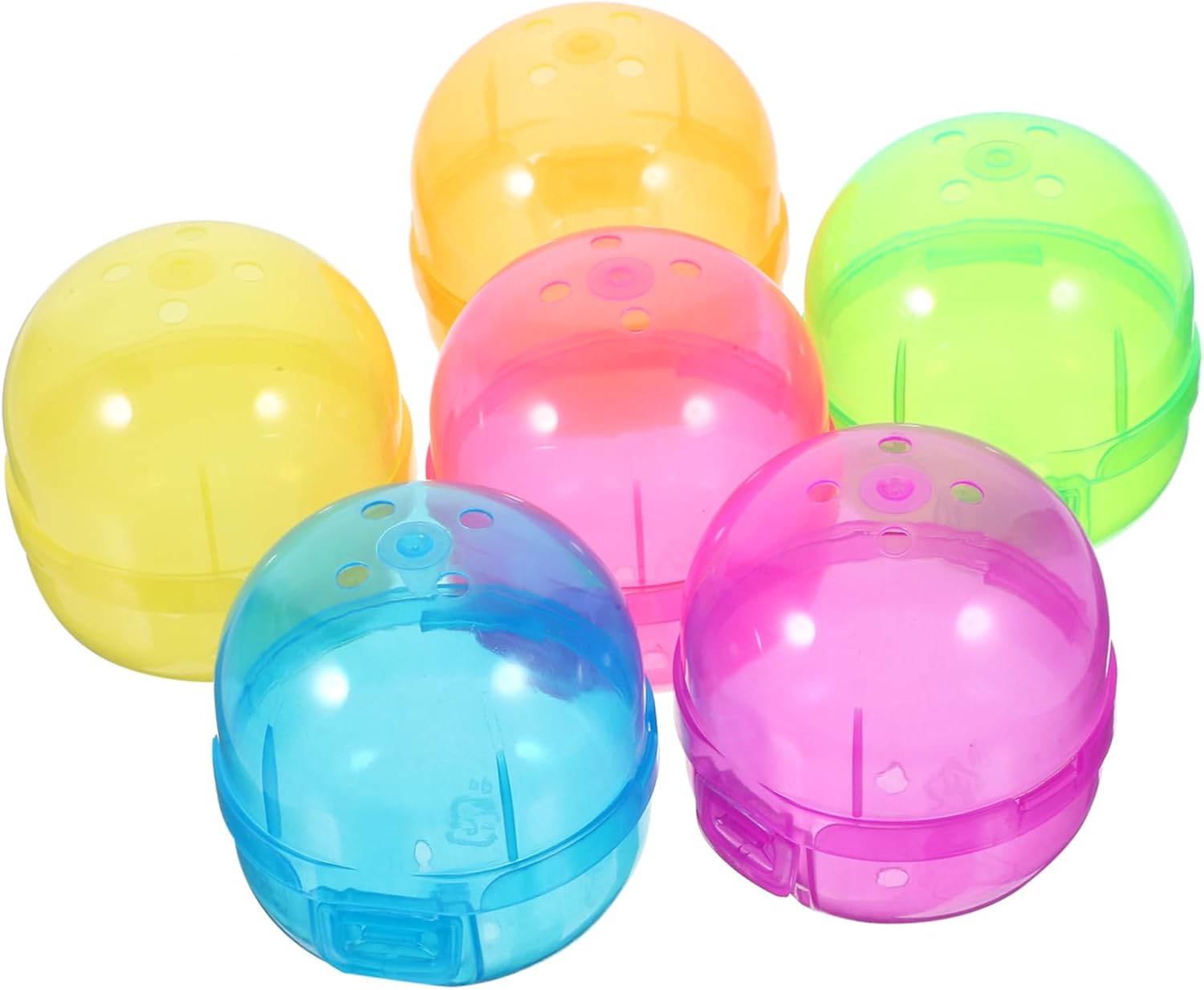Mobestech 48pcs Sturdy Plastic Fillable Balls for Candy Packaging and Vending Machine