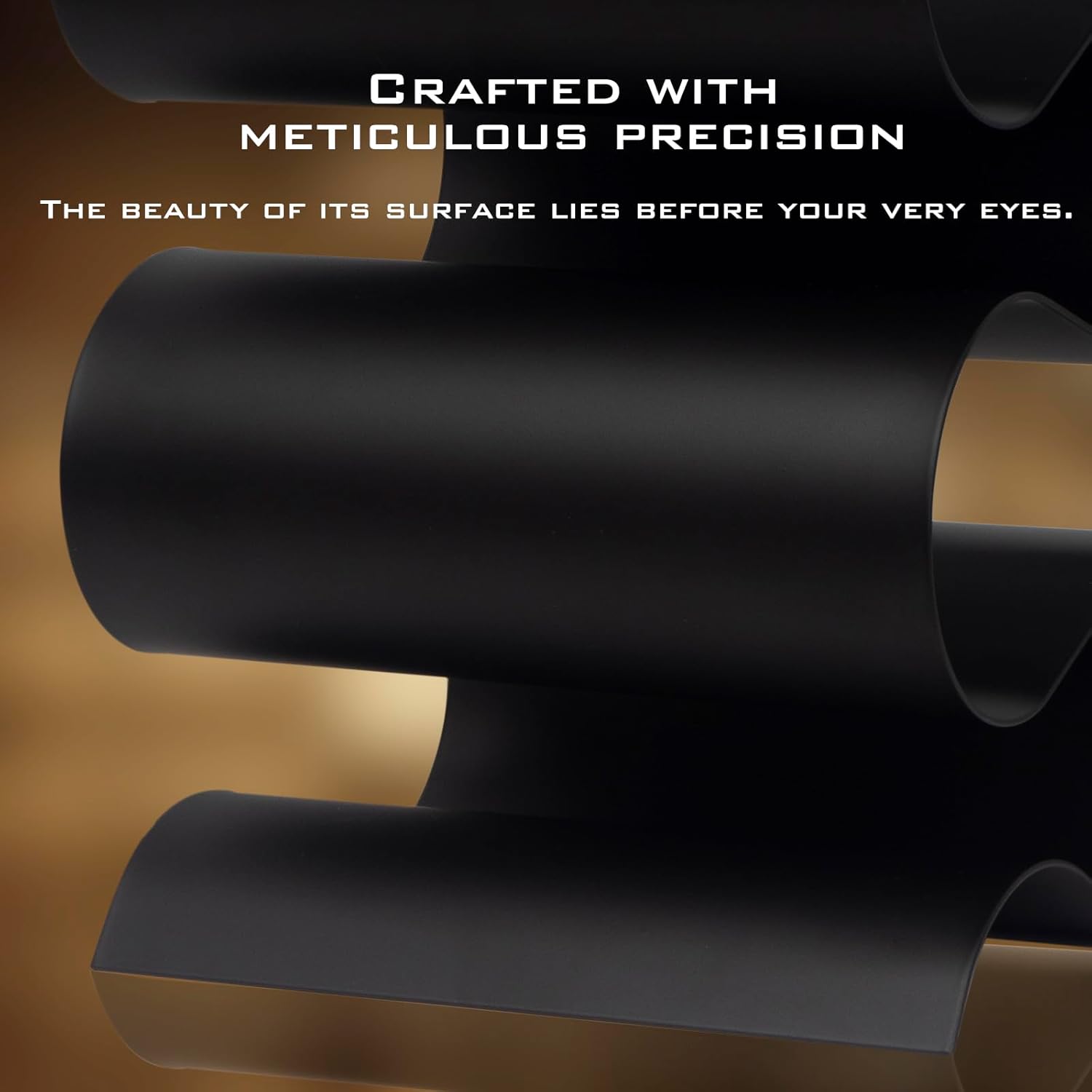 Modern Black S-Shaped Tabletop Wine Rack 5 Bottle