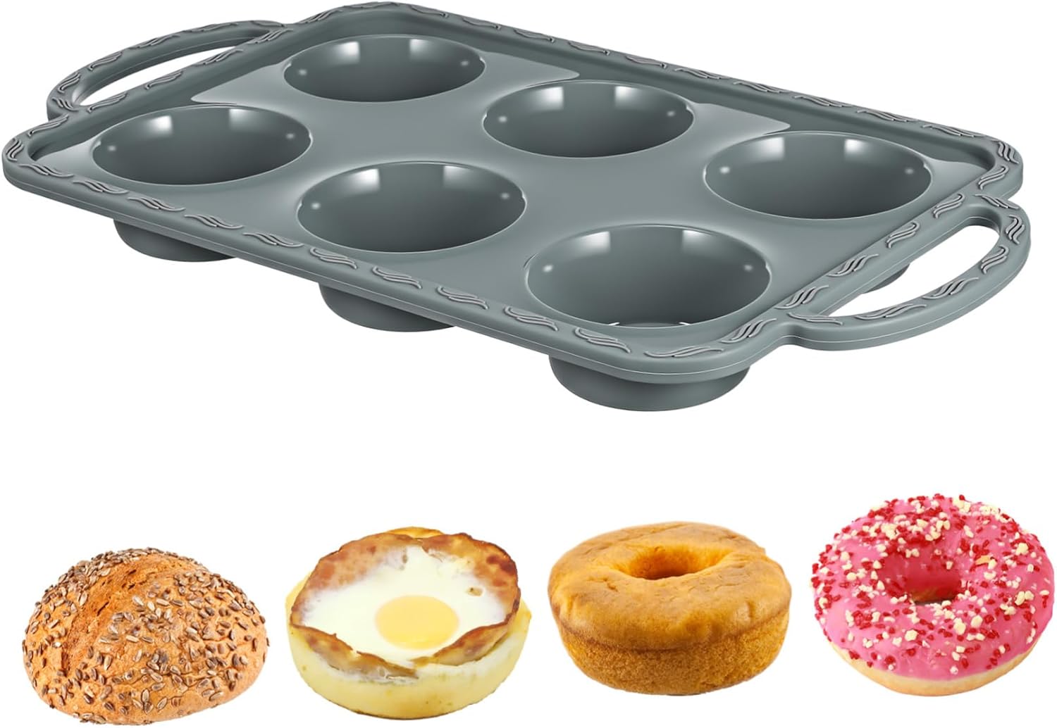 PRETYZOOM Silicone Baking Molds Non-Stick Cake Pan for Creative Desserts