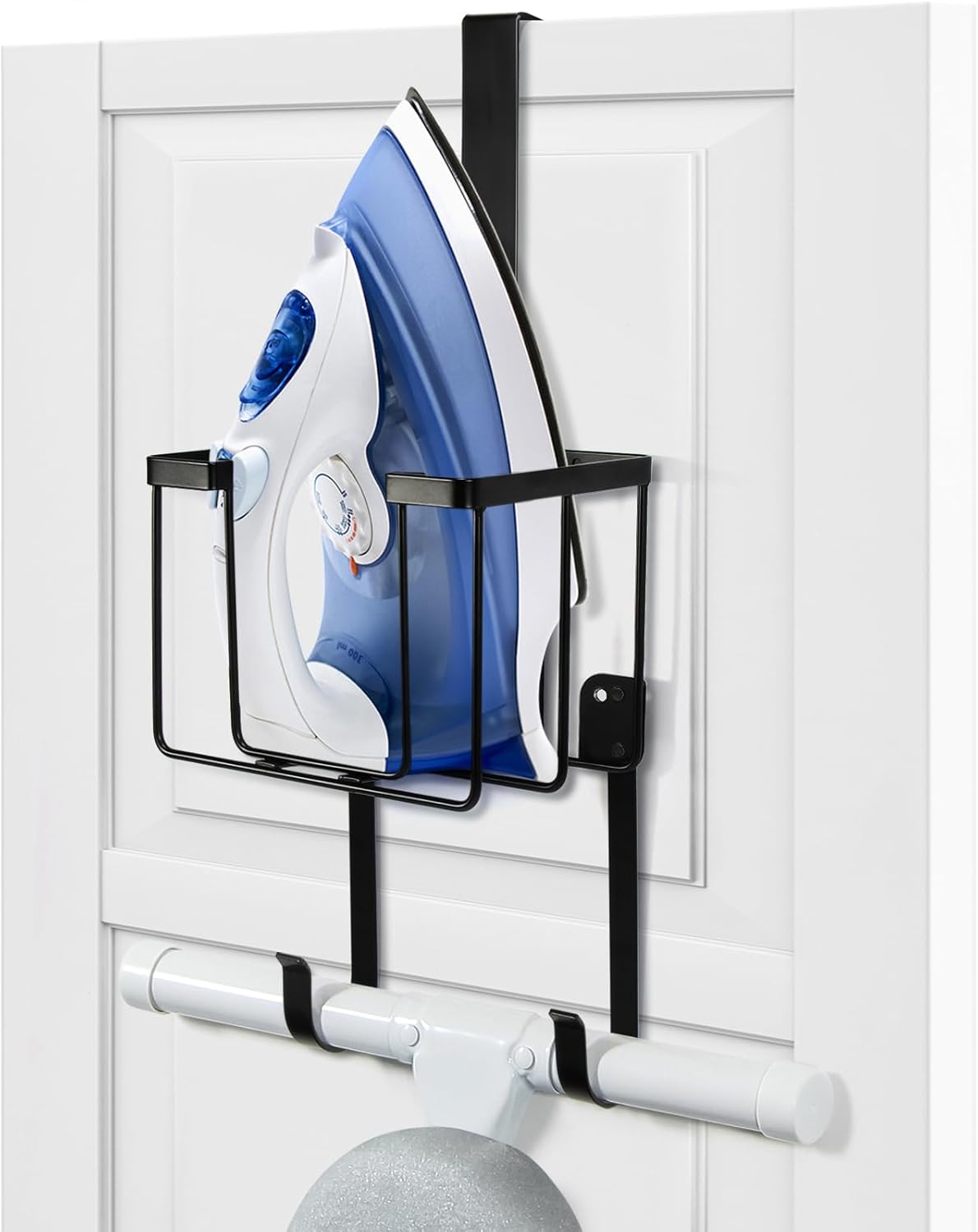 ORLESS Ironing Board Wall Mount Hanger Black