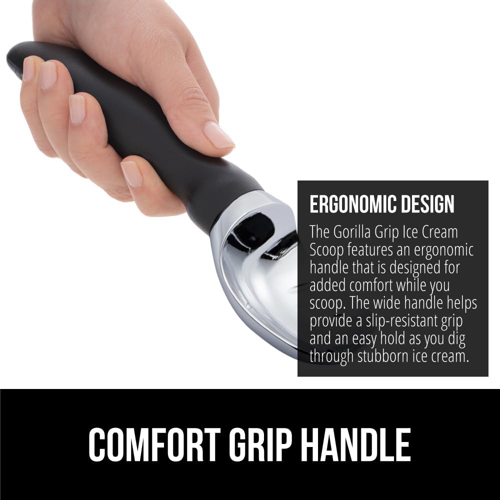 GORILLA GRIP Ice Cream Scoop with Strong Handle