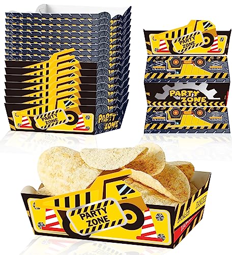 24 Pcs Construction Themed Snack Bowls for Kids