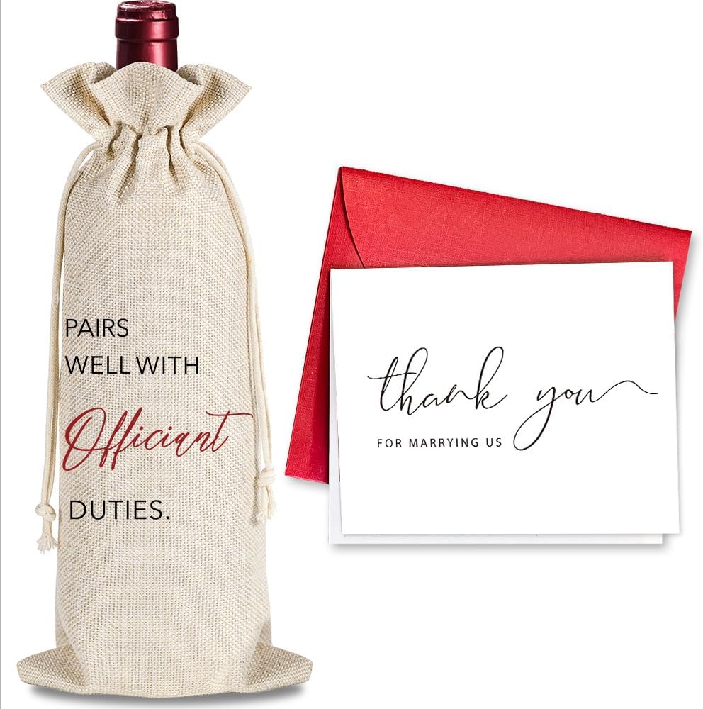 YAANUNULU Wine Bottle Bag with Greeting Card