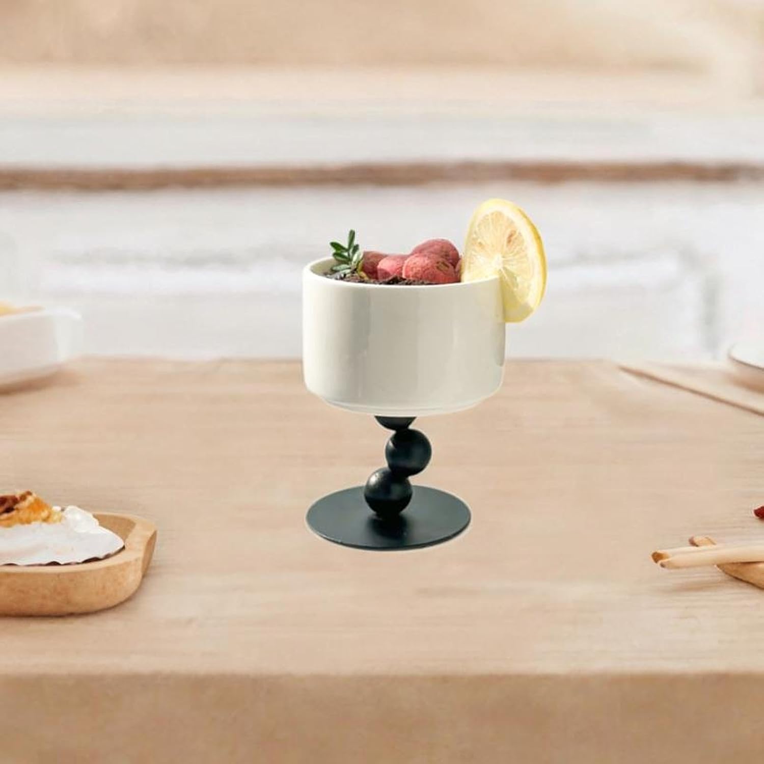 Versatile Ceramic Dessert Cup for Snacks and Ice Cream