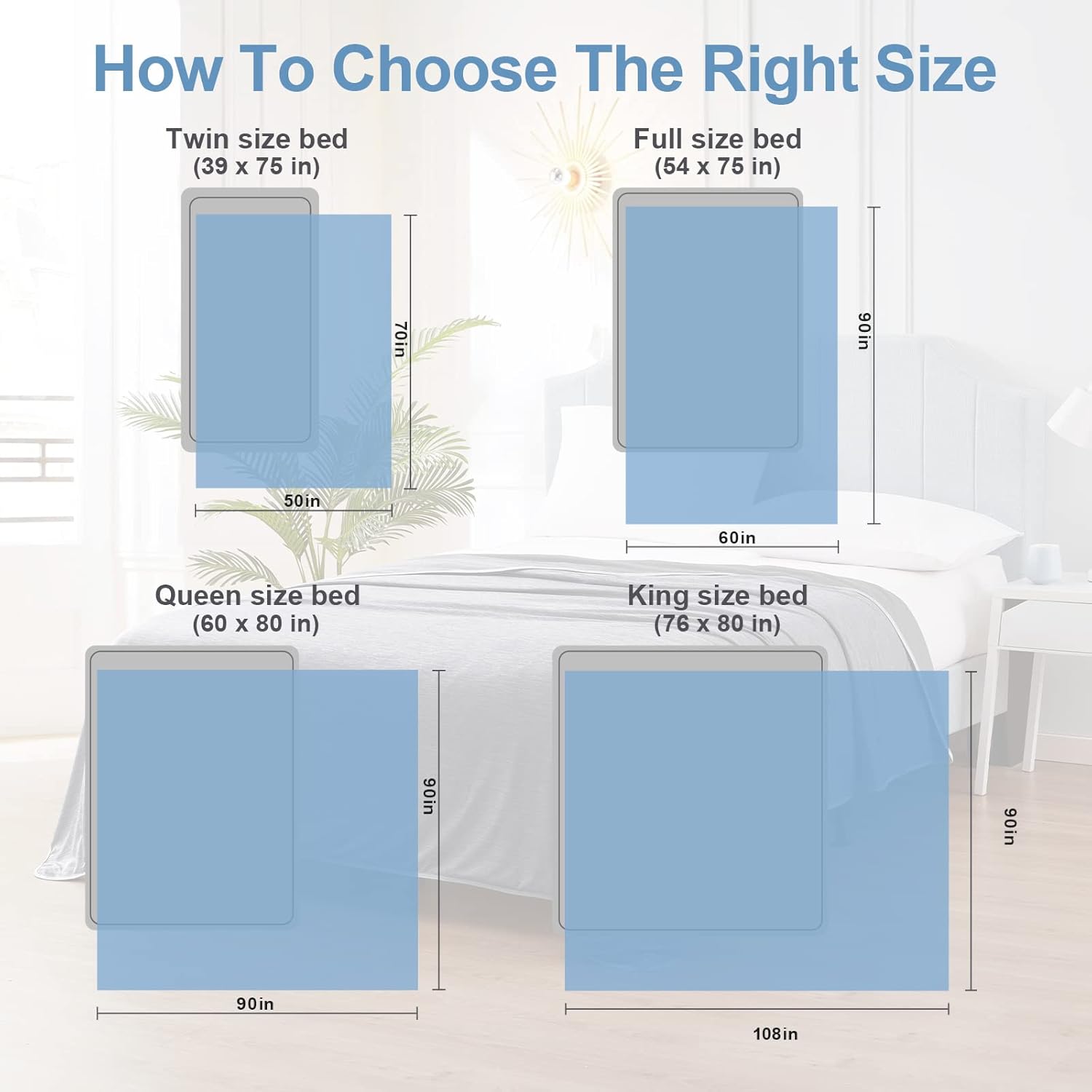 Topcee Cooling Blanket Queen Size 90x90 for Night Sweats
