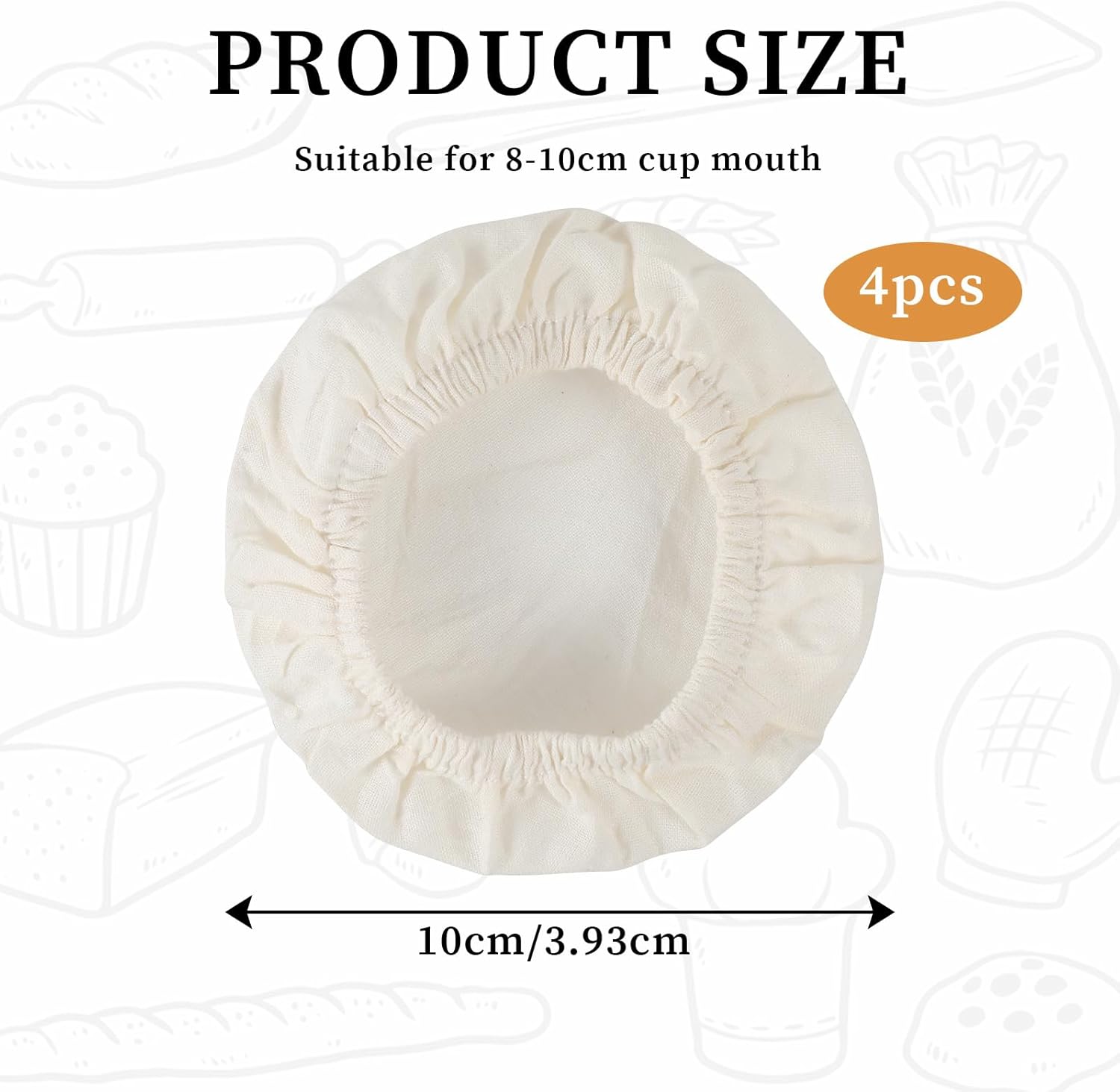 4 Pack Reusable Sourdough Starter Jar Covers