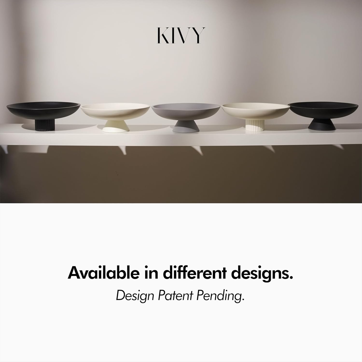 KIVY Concrete Fruit Bowl for Kitchen Counter