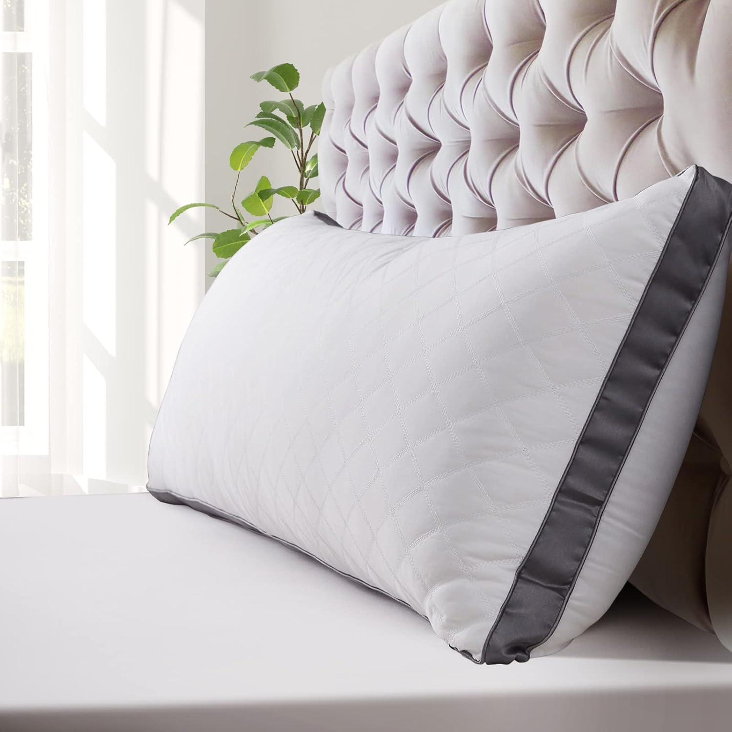 WhatsBedding Memory Foam Body Pillow - 20x54 Inch White