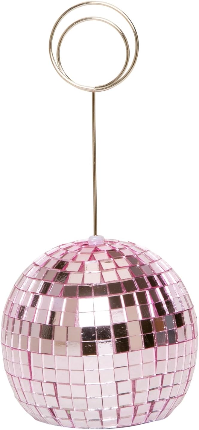Concepts Pink Disco Ball Clip Photo Holder