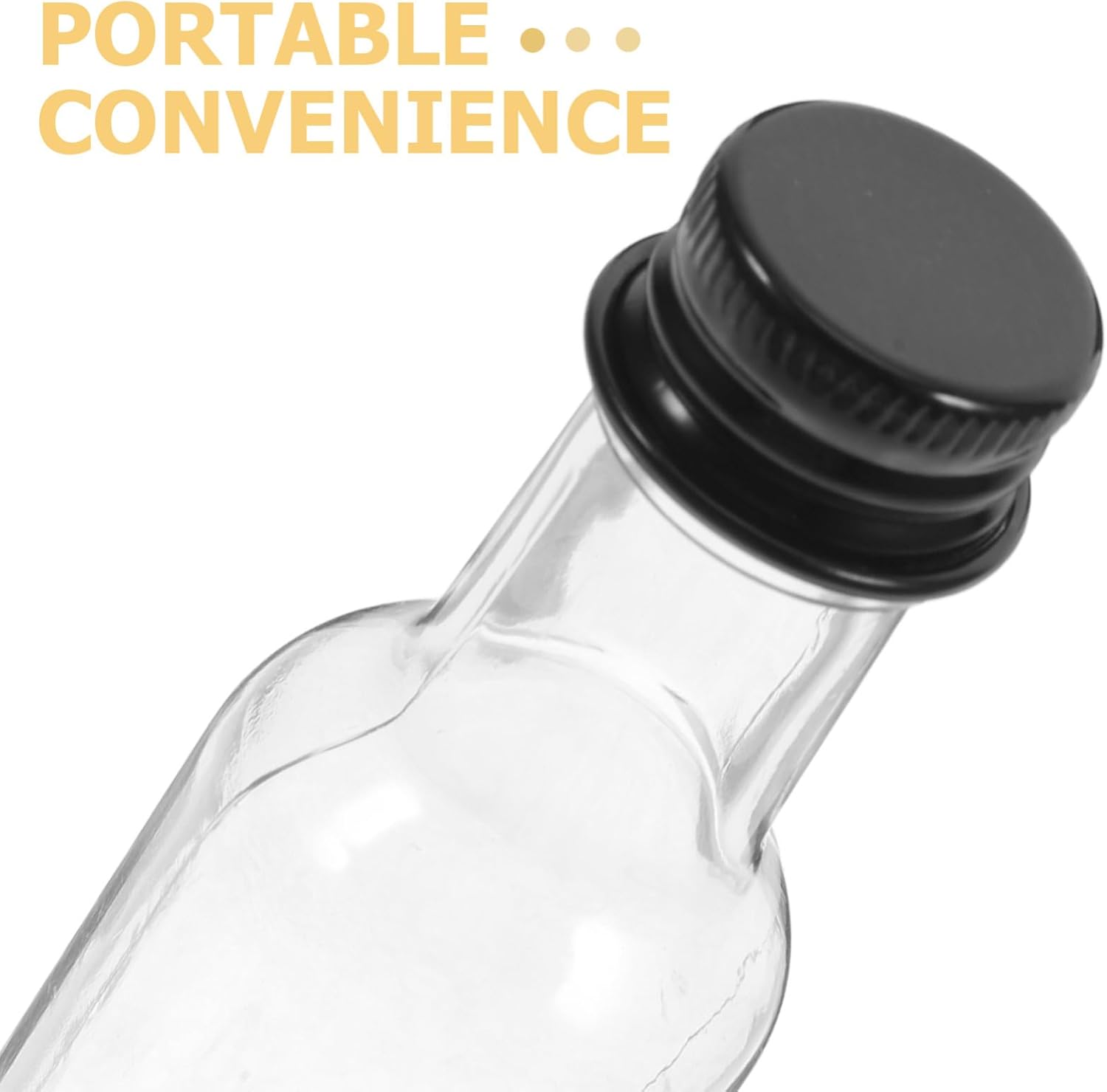 24pcs Mini Plastic Bottles with Aluminum Caps for Creative Drinks and Parties
