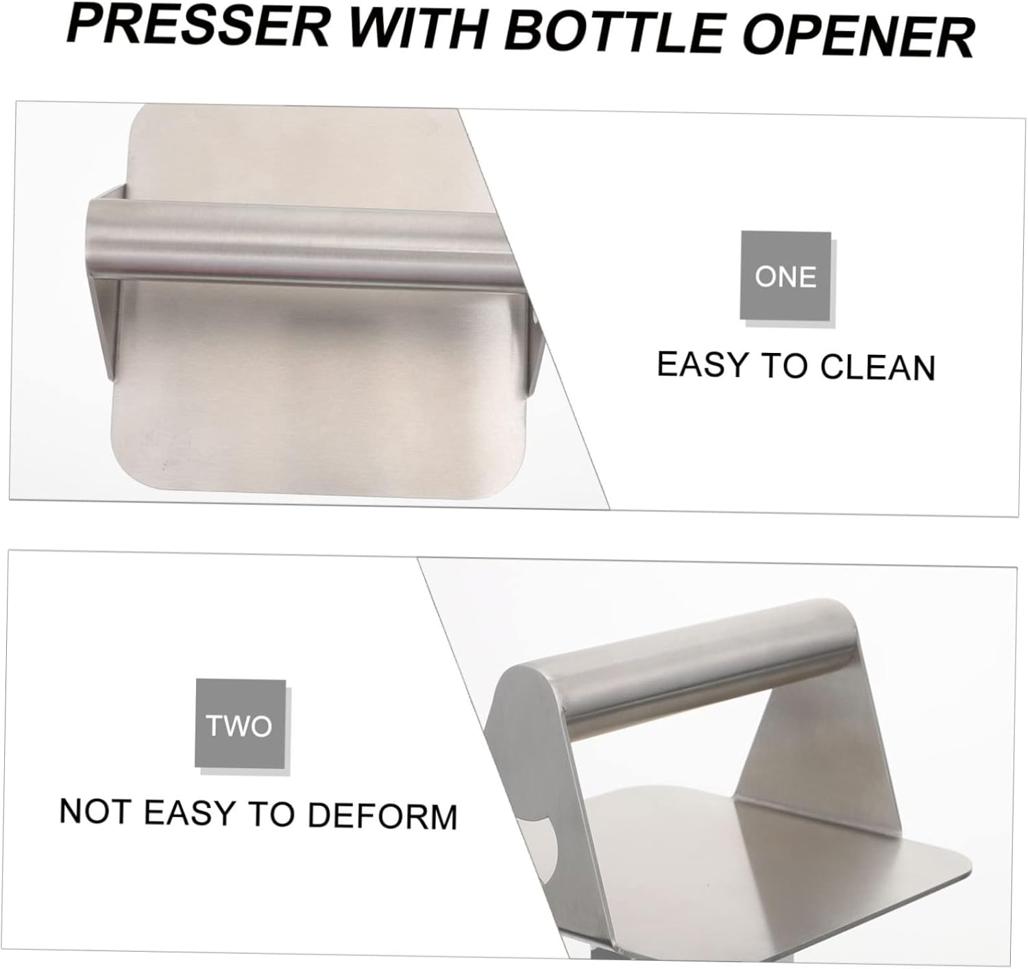 Toddmomy 1pc Stainless Steel Burger Press Kettle Opener