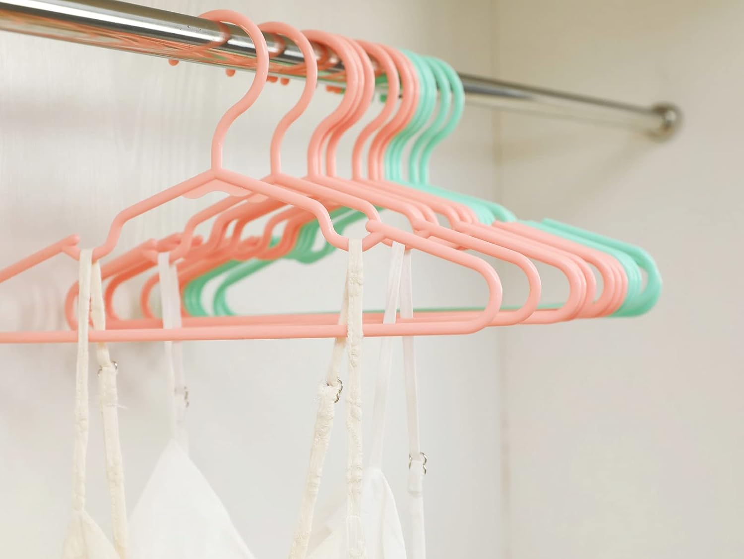 120-Piece White Plastic Baby Closet Hangers for Newborn Clothes