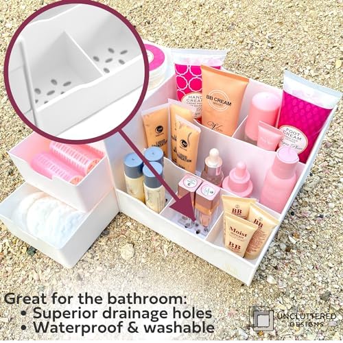 Uncluttered Designs Large Makeup Organizer for Vanity