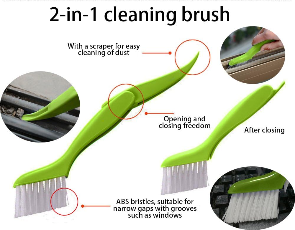 Grout Brush Bottle Cleaner 4 in 1 Set for Kitchen and Window