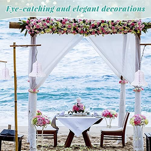 Leitee 12 Piece White Honeycomb Bells Decorations