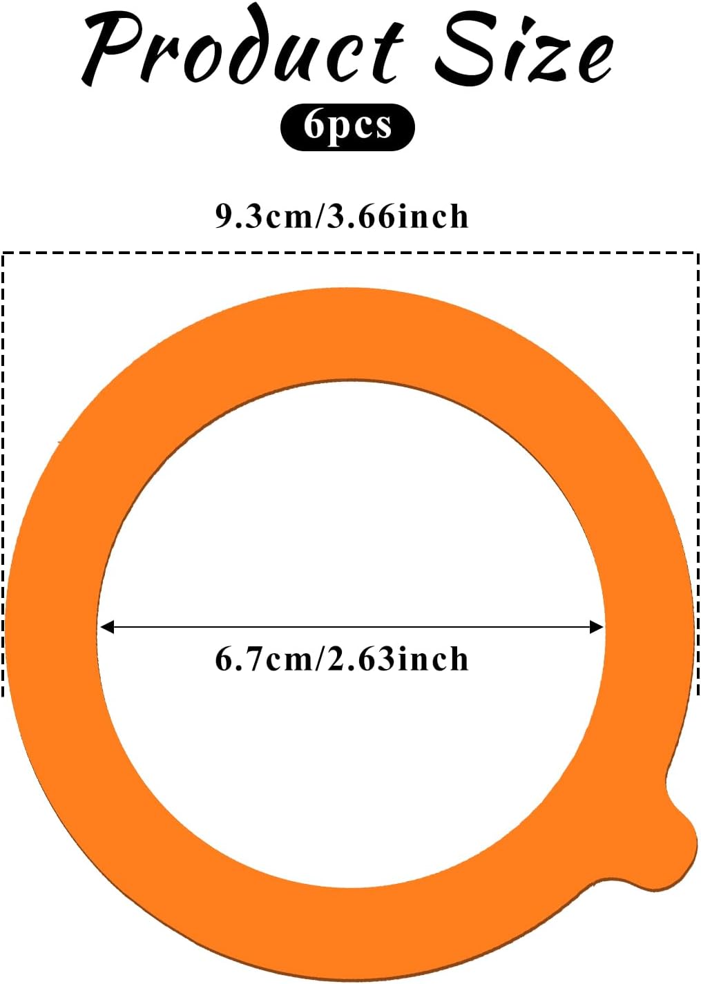 Molain 6Pcs Rubber Seals Rings for Glass Jars