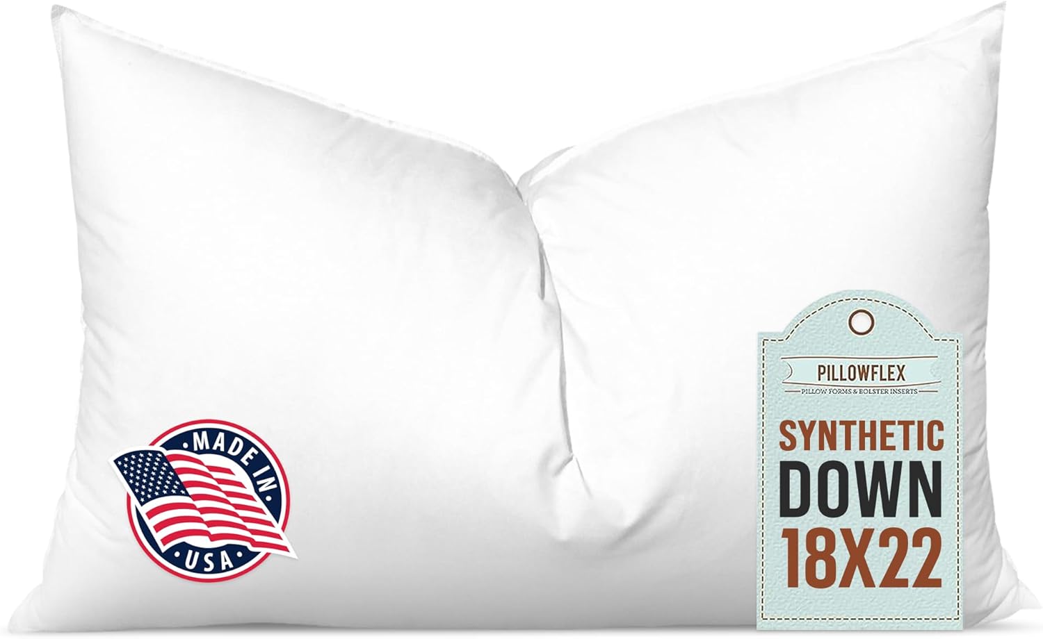 Pillowflex Synthetic Down Pillow Insert - 18x22 Inch