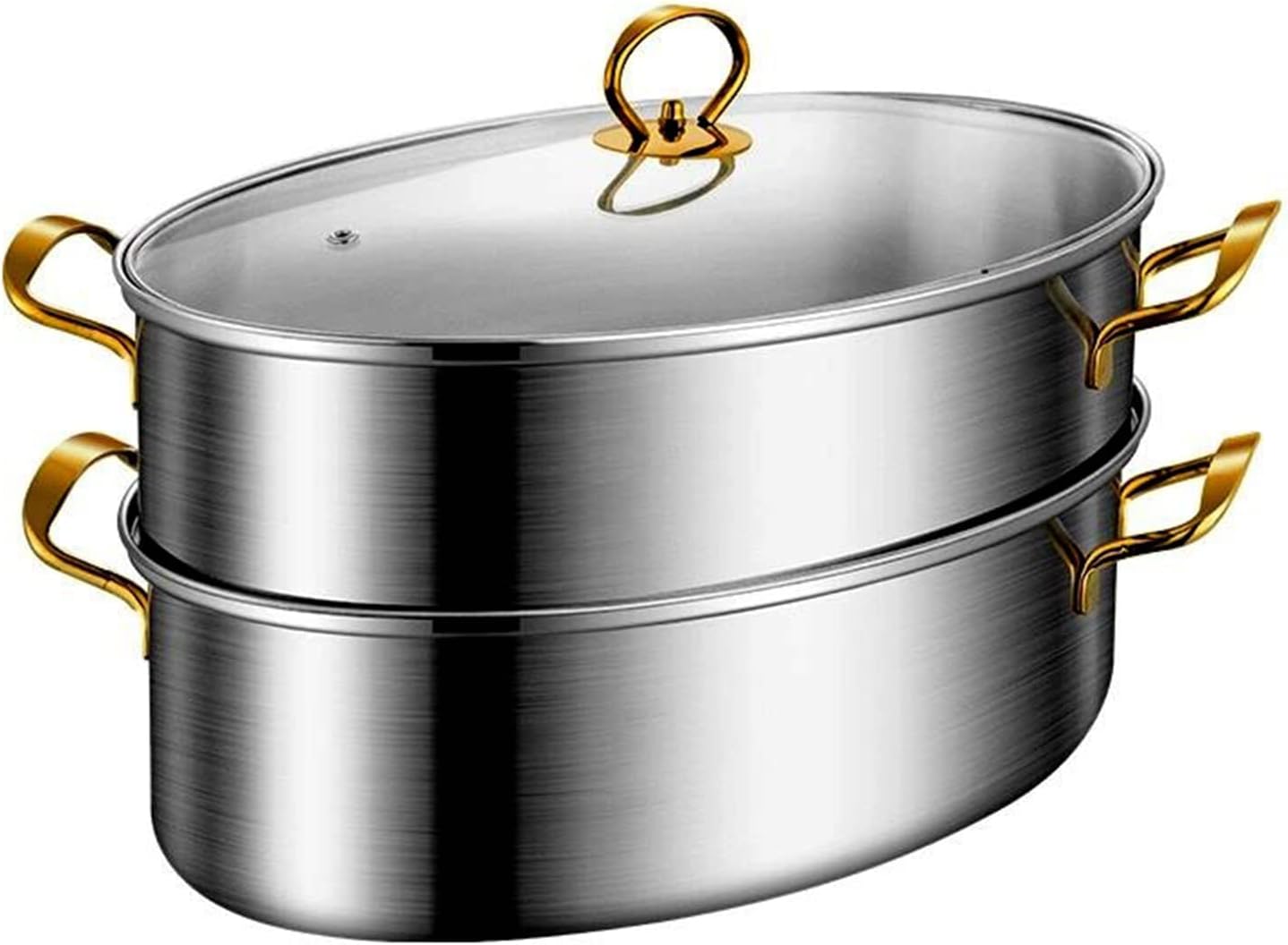 Stainless Steel Multi-Use Roasting Pan with Rack and Double Layer
