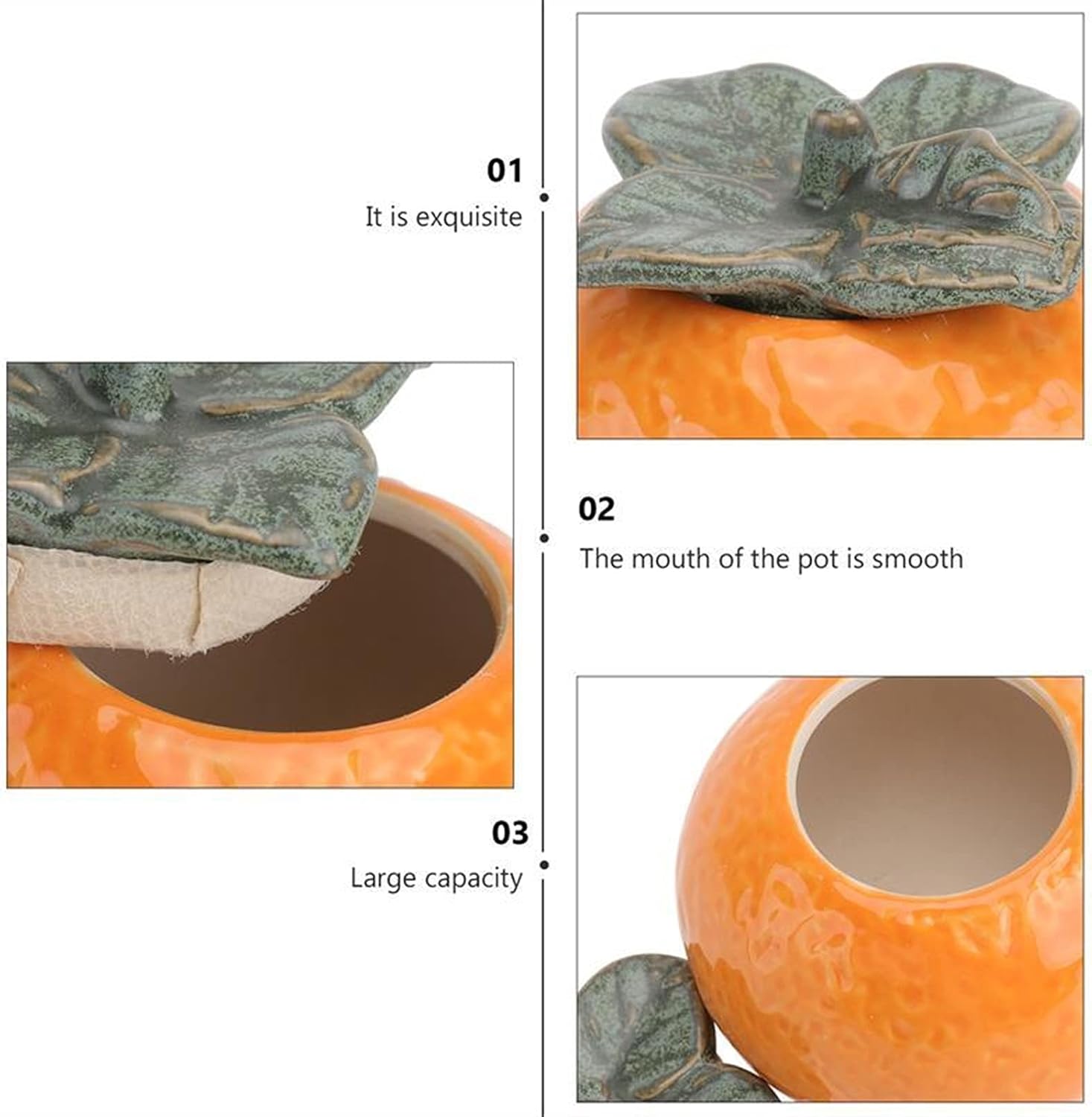 GRFIT Orange Shape Ceramic Tea Canister